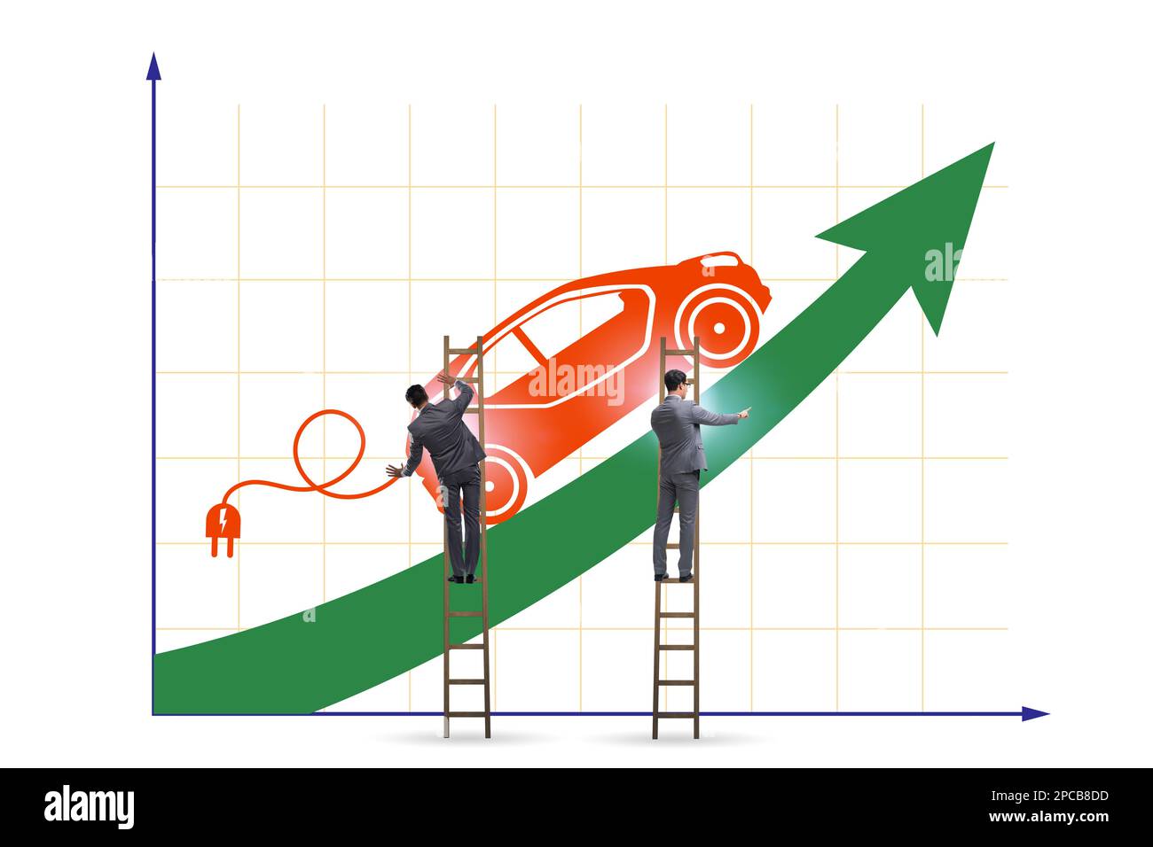 Growth of the electric car usage concept Stock Photo Alamy