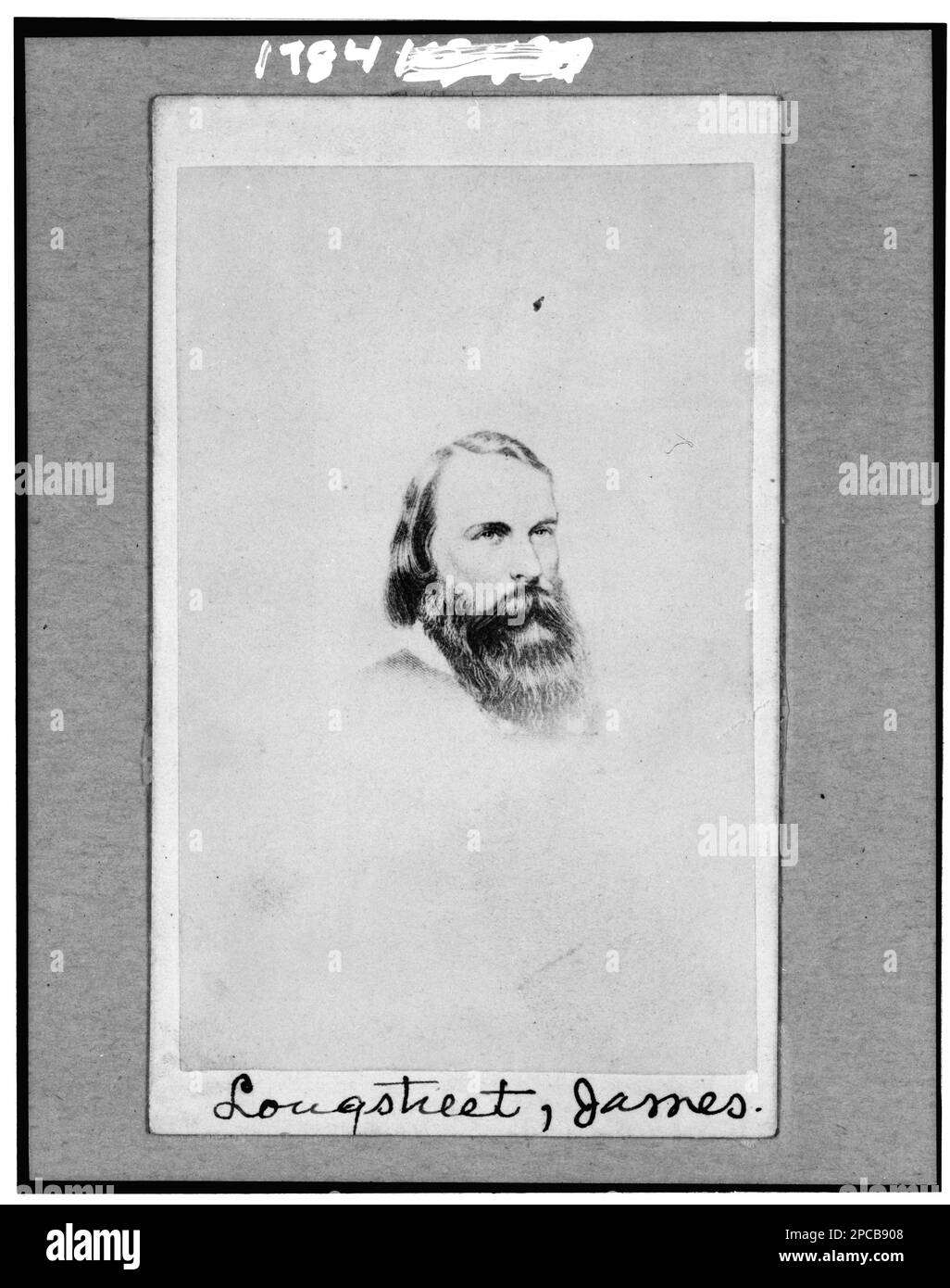General James Longstreet, C.S.A., head-and-shoulders portrait, facing slightly right. Title devised by Library staff, Reference copy in BIOG FILE. Longstreet, James, 1821-1904, Military service, Military officers, Confederate, 1860-1870, United States, History, Civil War, 1861-1865, Military personnel, Confederate. Stock Photo