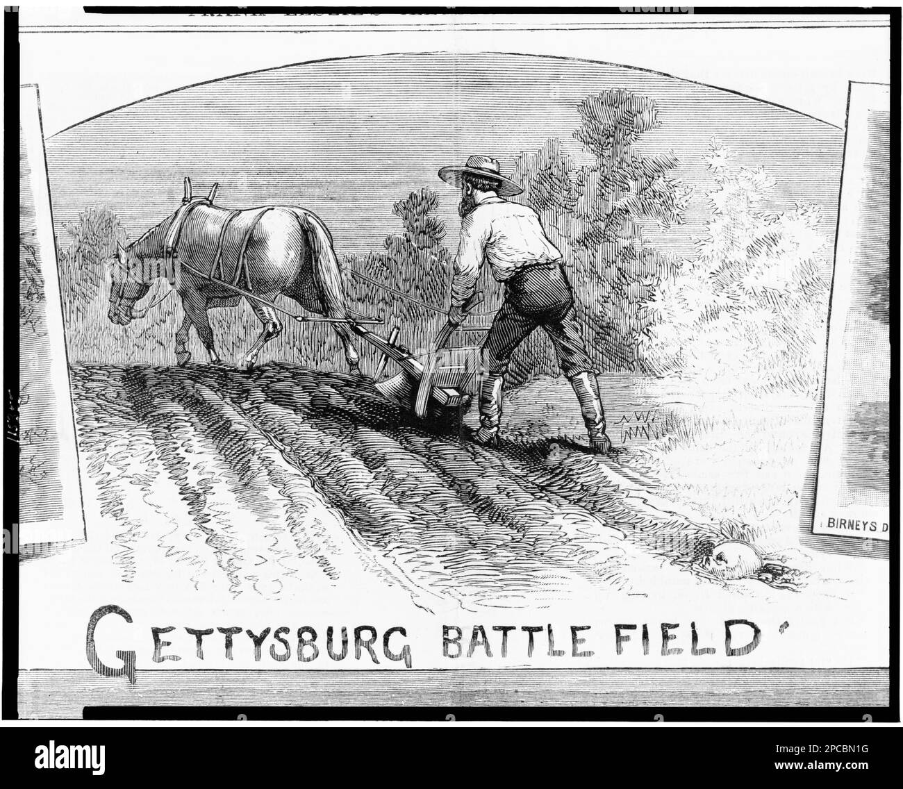 Gettysburg battlefield. Illus. in Frank Leslie's illustrated newspaper