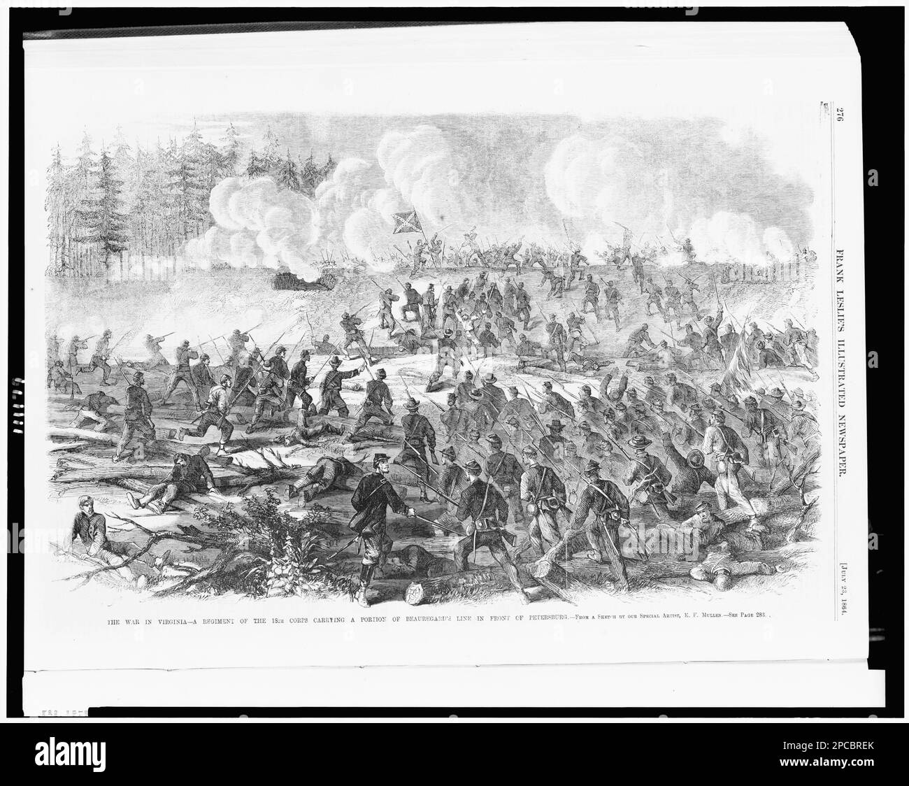 The war in Virginia - a regiment of the 18th Corps carrying a portion ...