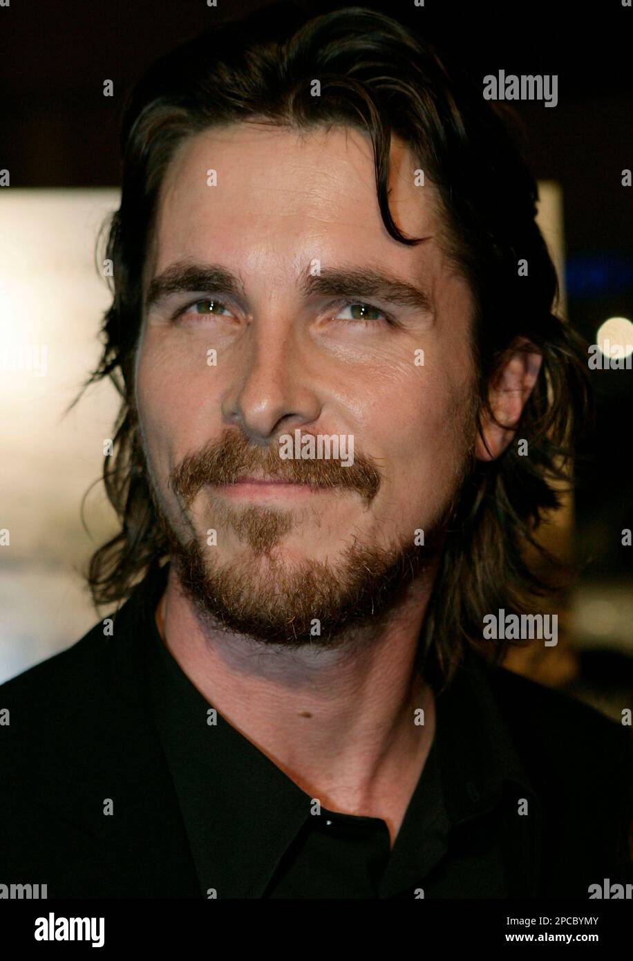 Actor christian bale arrives at the premiere of harsh times in los