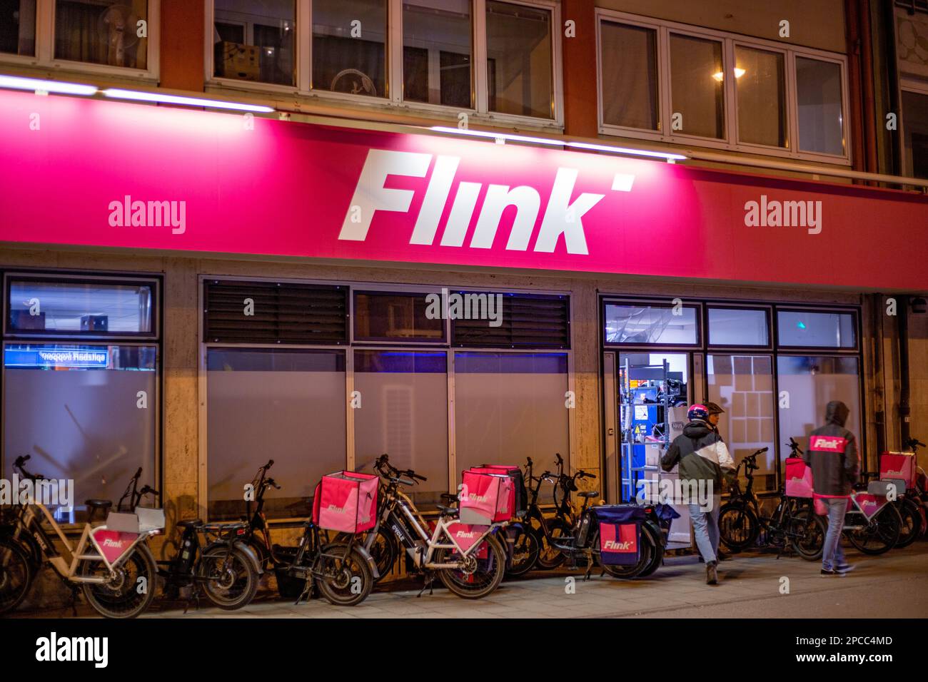 Flink Rider Munich, Germany. 13th Mar, 2023. A branch of the delivery service Flink ...
