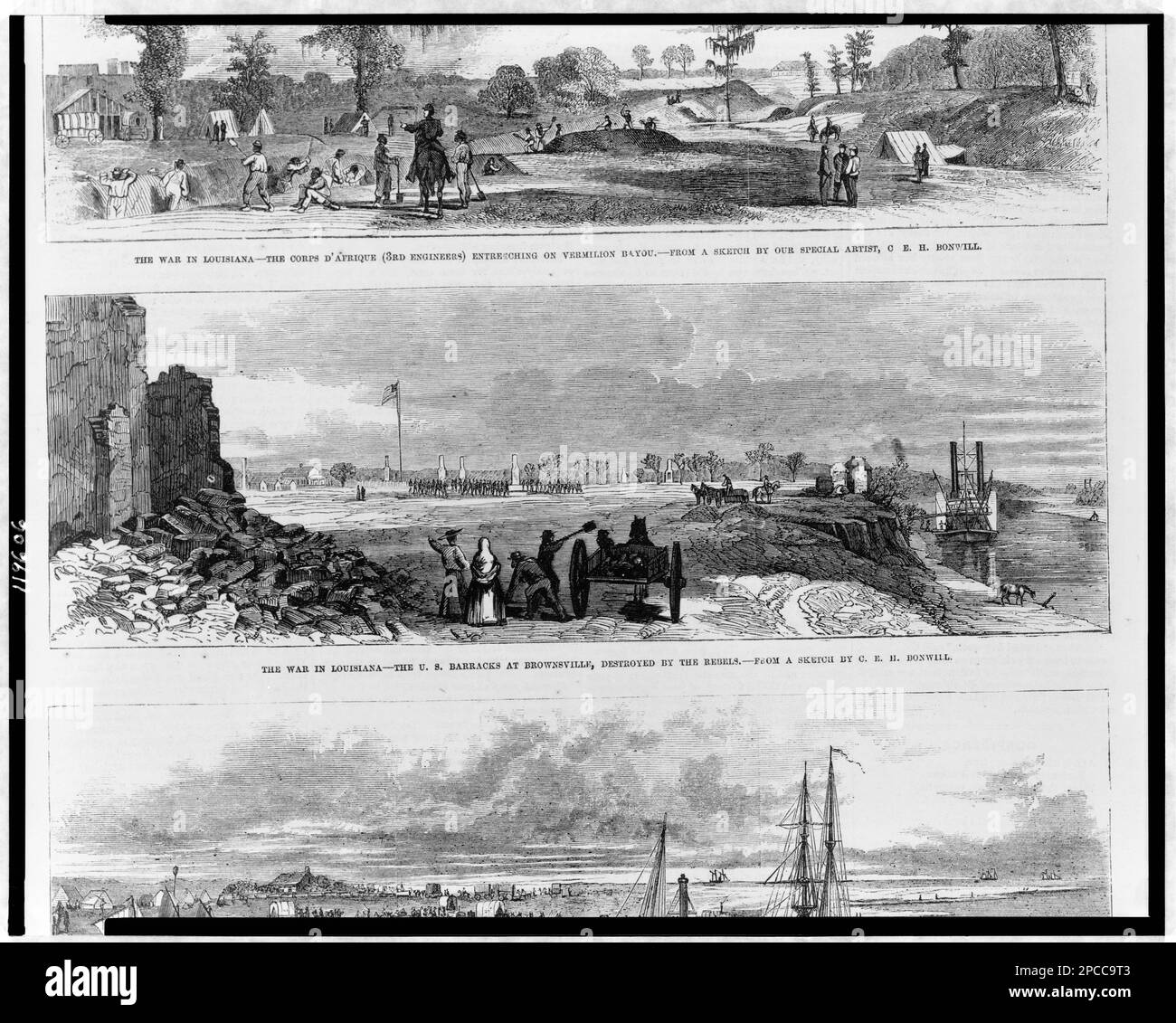 The War In Louisiana the U S Barracks At Brownsville Destroyed By The War In Louisiana the U S Barracks At Brownsville Destroyed By