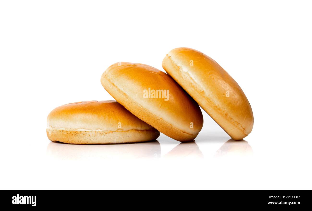 Burger Bun Isolated, Hamburger Wheat Bread, Empty Whole Burger Bun on