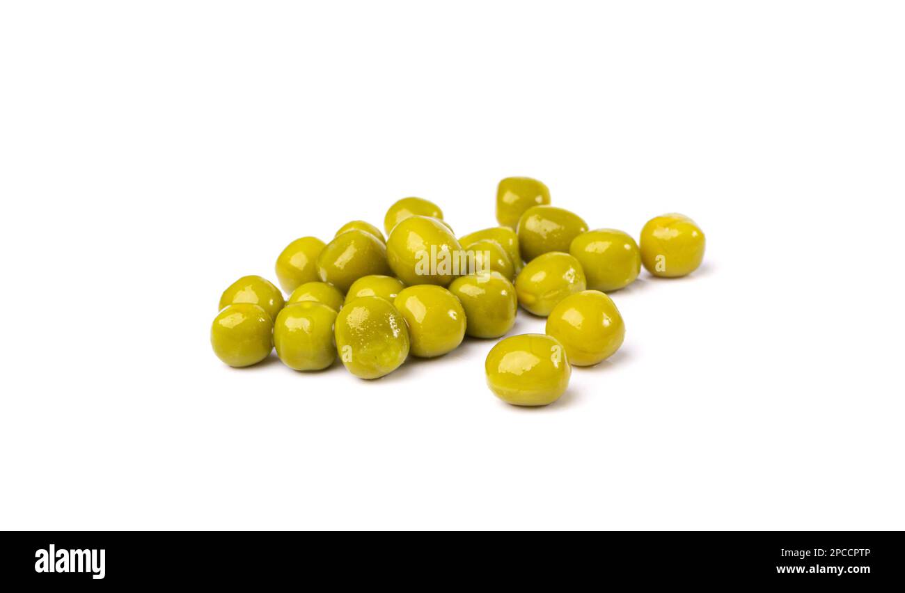 Canned Green Peas Isolated, Sweet Pea Pile, Cooked Legume, Protein