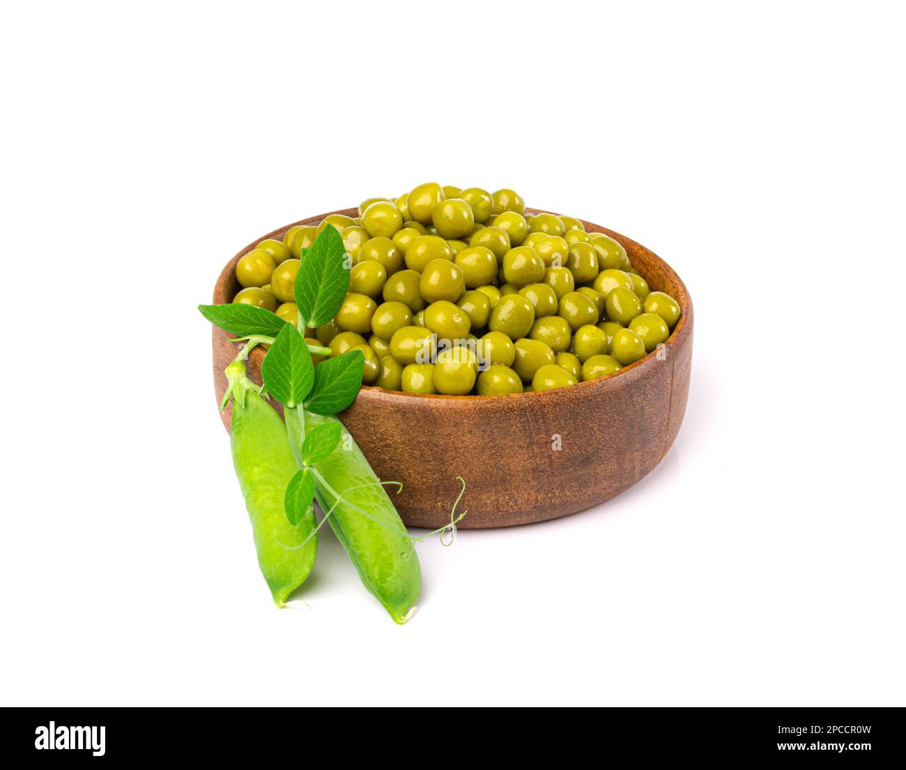 Canned Green Peas Isolated, Sweet Pea Pile, Cooked Legume, Protein