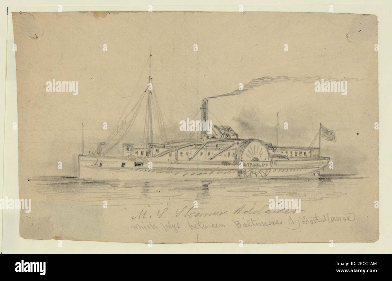 U.S. Steamer Adelaide, which plys sic between Baltimore & Fort Monroe