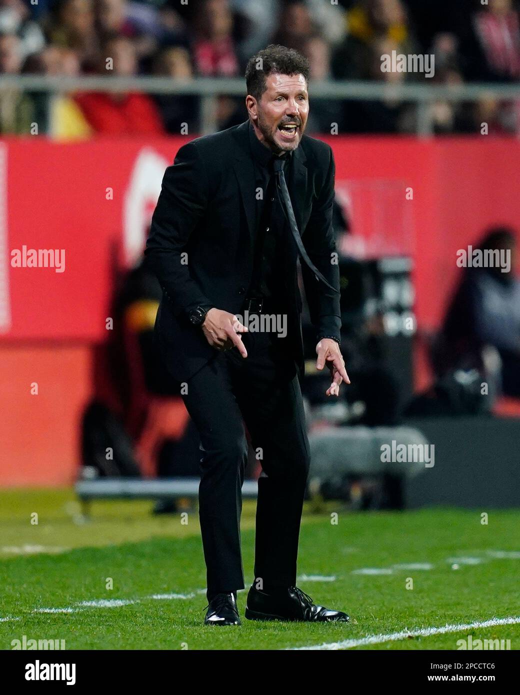 Atletico de Madrid head coach Diego Pablo Simeone during the La Liga ...