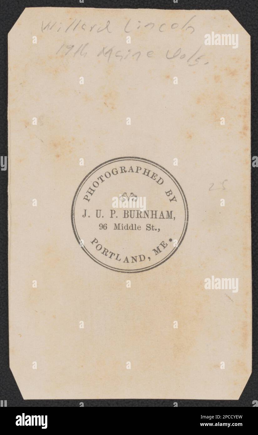 First Lieutenant Willard Lincoln of Co. H, 19th Maine Infantry Regiment