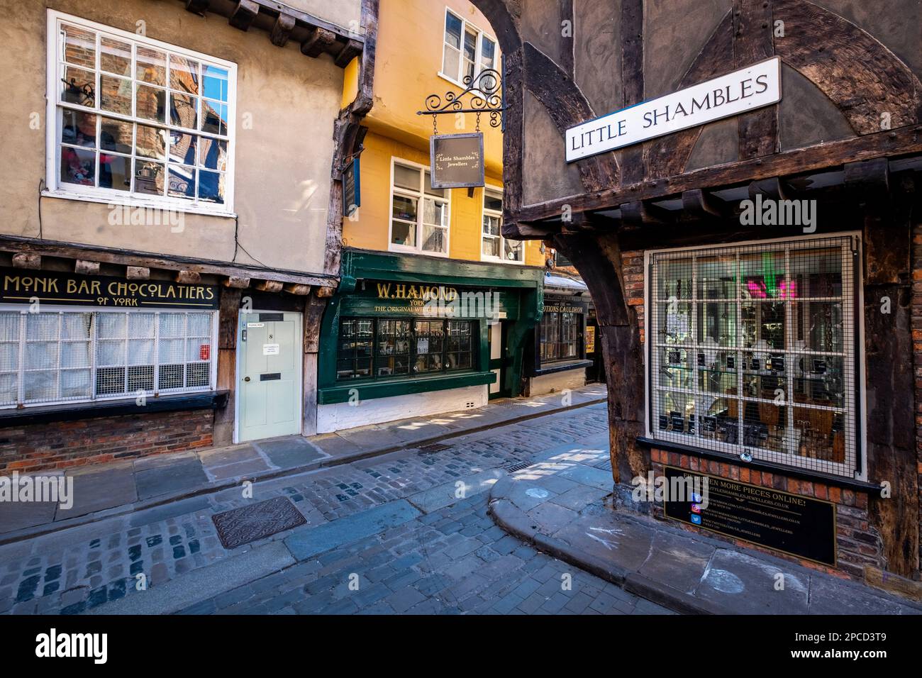 Little Shambles in York, UK, Stock Photo