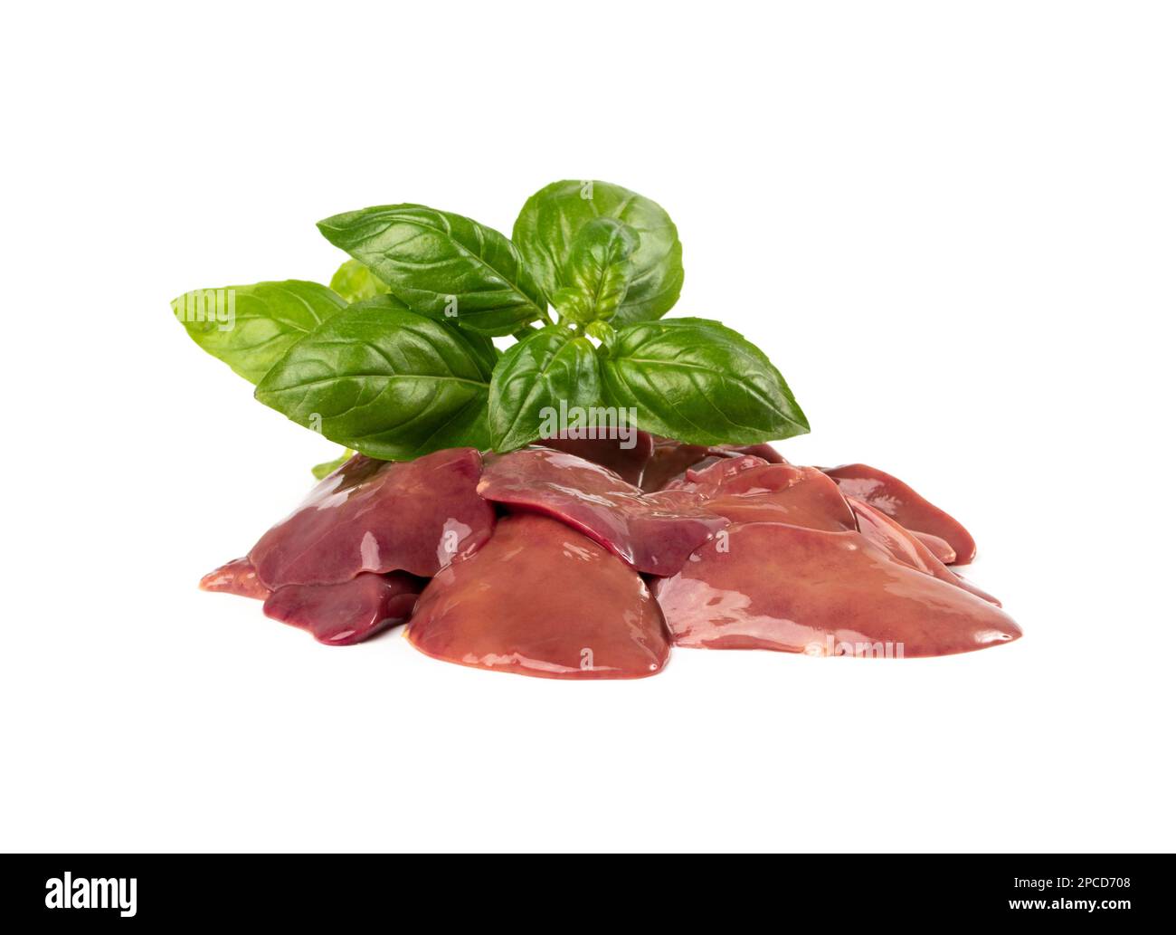 Raw Chicken Liver Isolated, Fresh Hen Offal, Poultry Giblets, Chicken