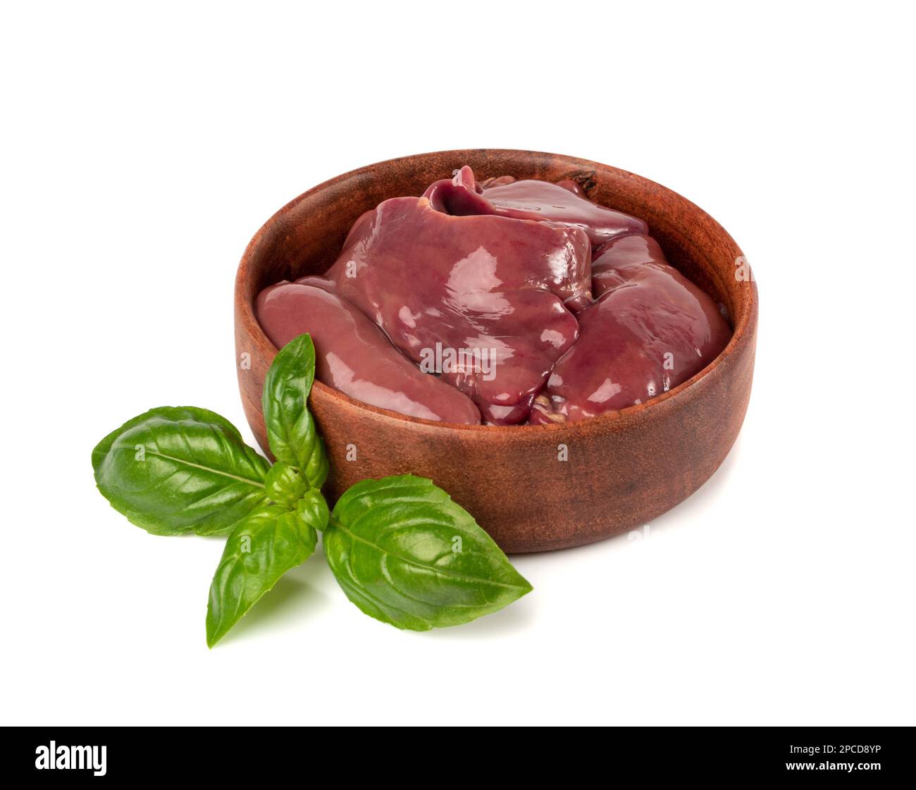 Raw Chicken Liver Isolated, Fresh Hen Offal, Poultry Giblets, Chicken