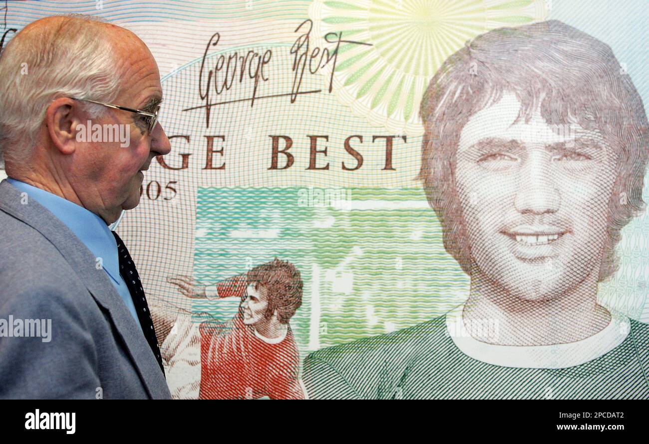 Dickie Best, father of the late soccer legend George Best looks at a ...