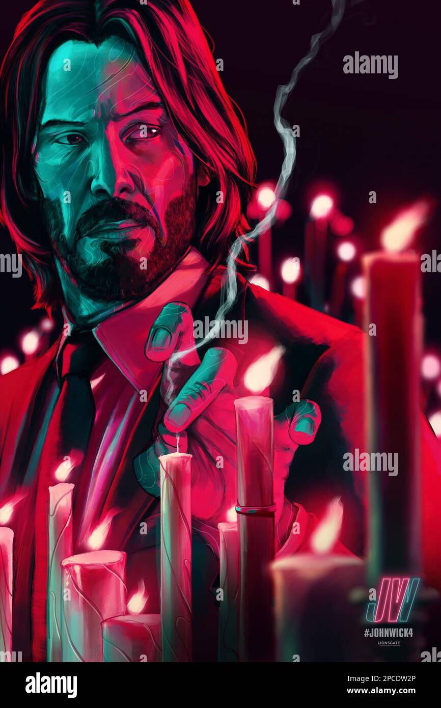 John Wick Chapter 4 Us Poster Keanu Reeves 2023 Illustration By Taj Francis © Lionsgate 7331