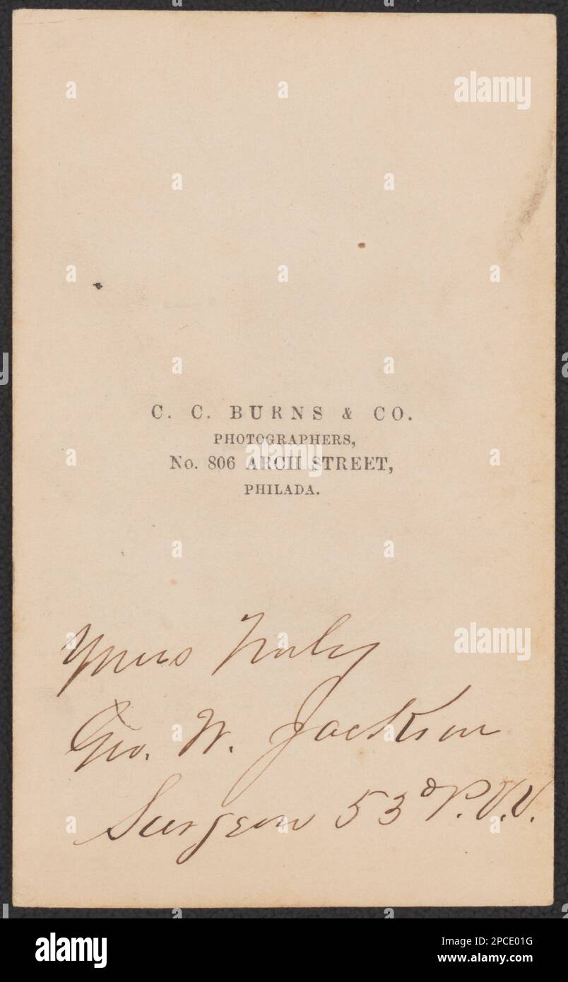 Surgeon W. Jackson of 29th Pennsylvania Infantry Regiment and