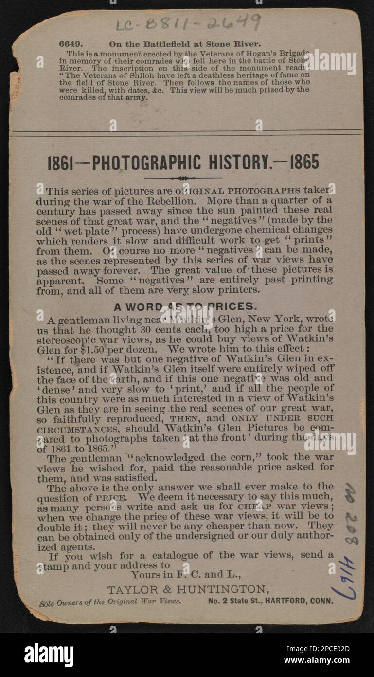 Battle of stones river 1862 hi-res stock photography and