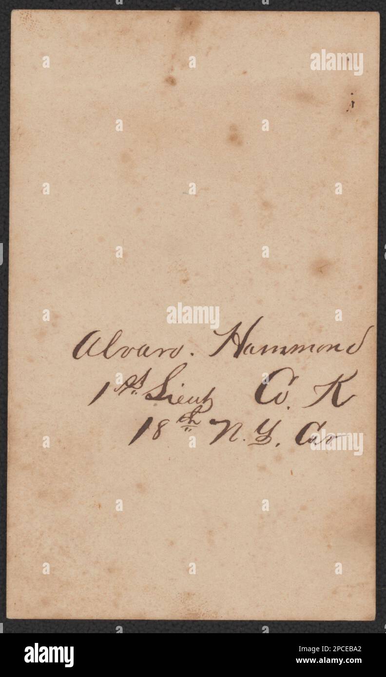 First Lieutenant Alvaro Hammond of Co. G, 35th New York Infantry