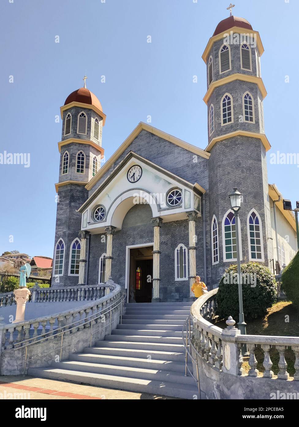 Zarcero, Costa Rica - Iglesia de San Rafael, the Church of San Rafael Archangel, constructed n 1895. Stock Photo