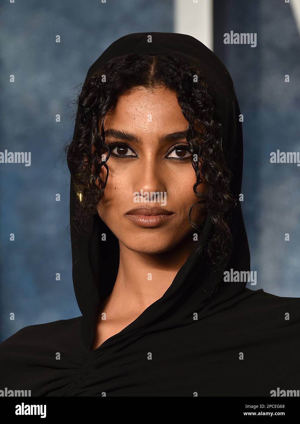 Imaan Hammam arriving at the Vanity Fair Oscar Party held at the Wallis