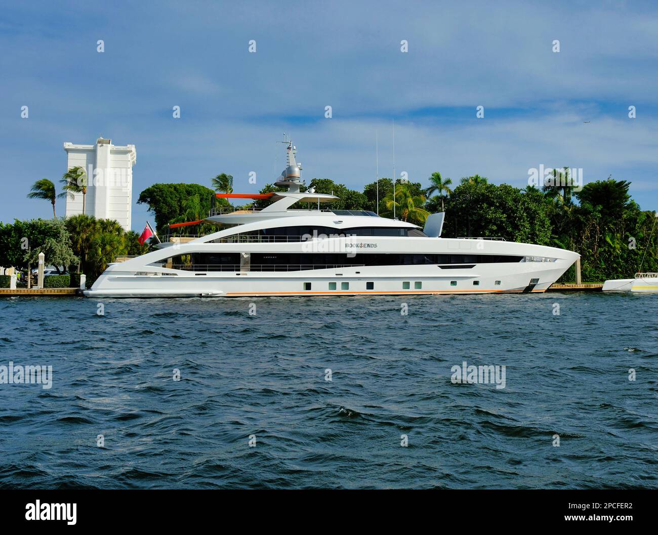 Yacht Bookends in Fort Lauderdale Stock Photo Alamy