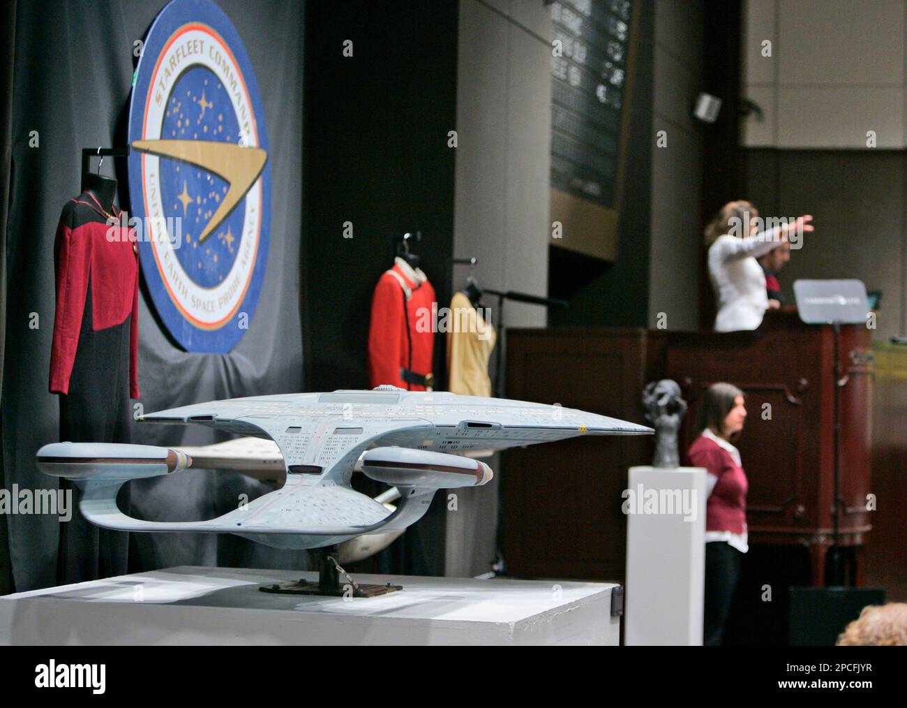 Star Trek memorabilia is seen at Christie's auction house in New York
