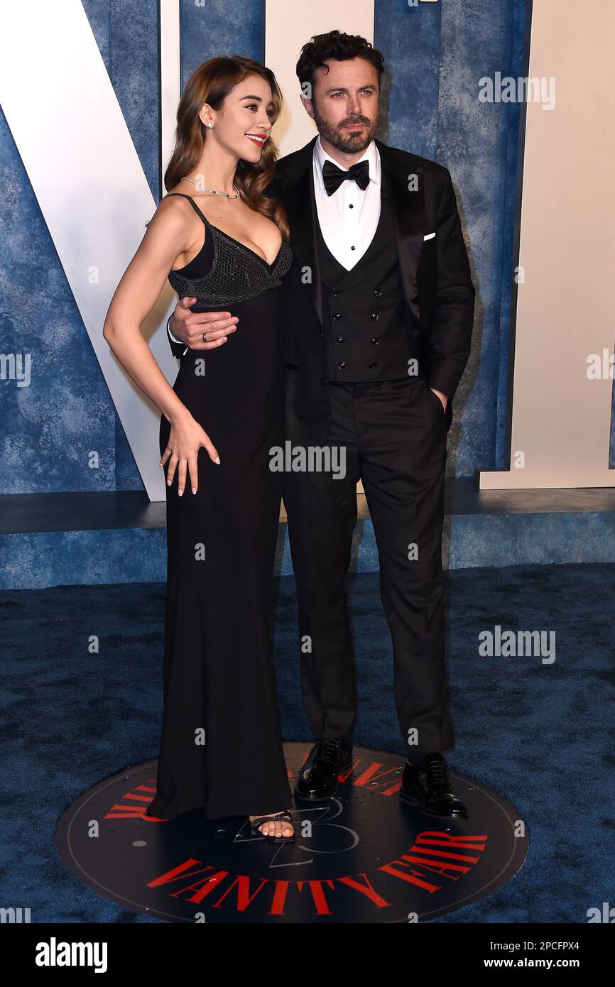 LOS ANGELES - MAR 12: Caylee Cowan, Casey Affleck at the 2023 Vanity