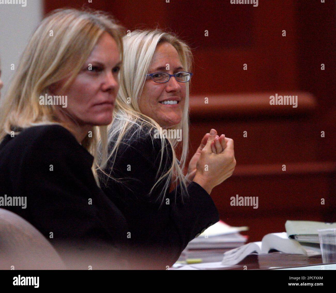 Martha Pierce, left, an attorney with the guardian ad litem's office