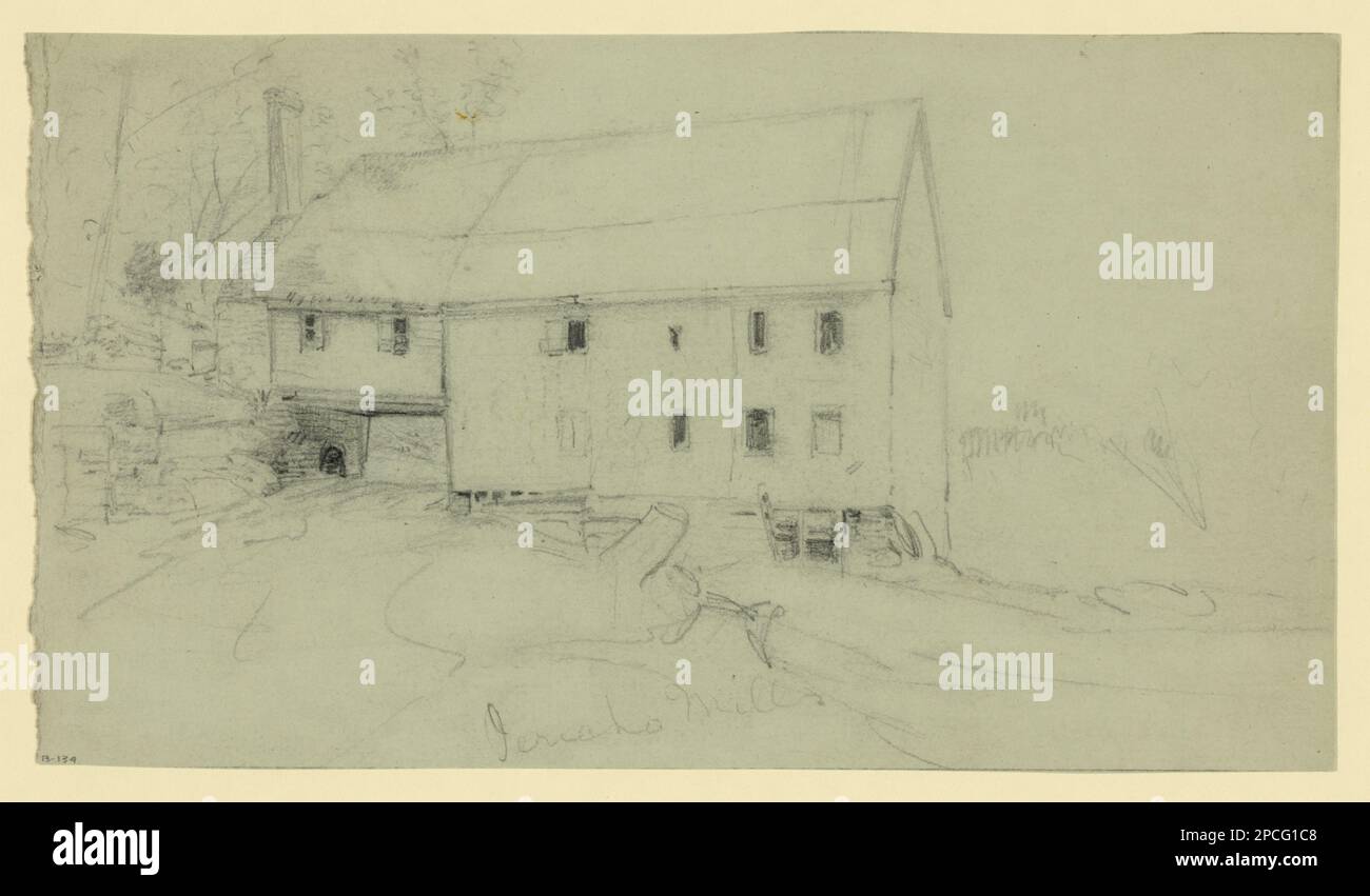 Jericho Mills. collection of Civil War drawings. North Anna