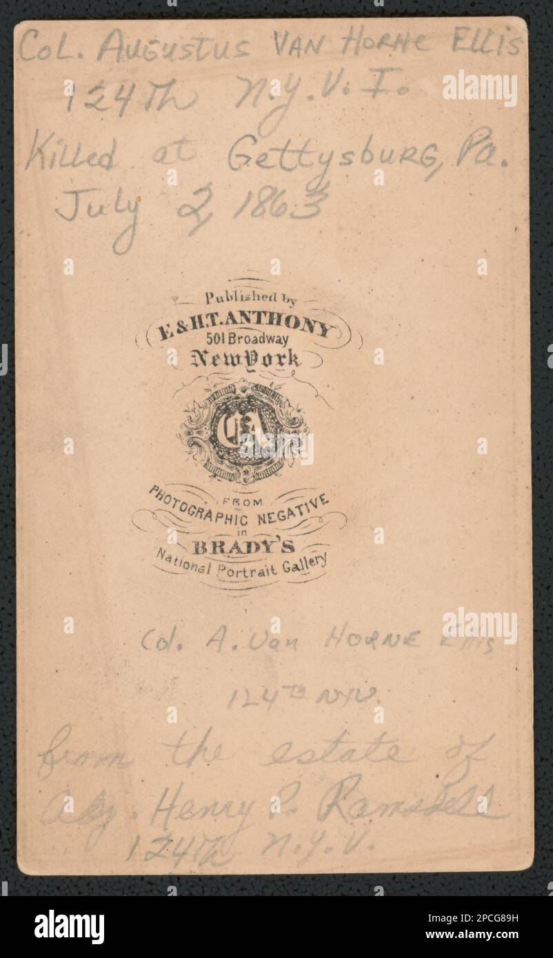 Brigadier General Augustus Van Horne Ellis Of Co I 71st New York 