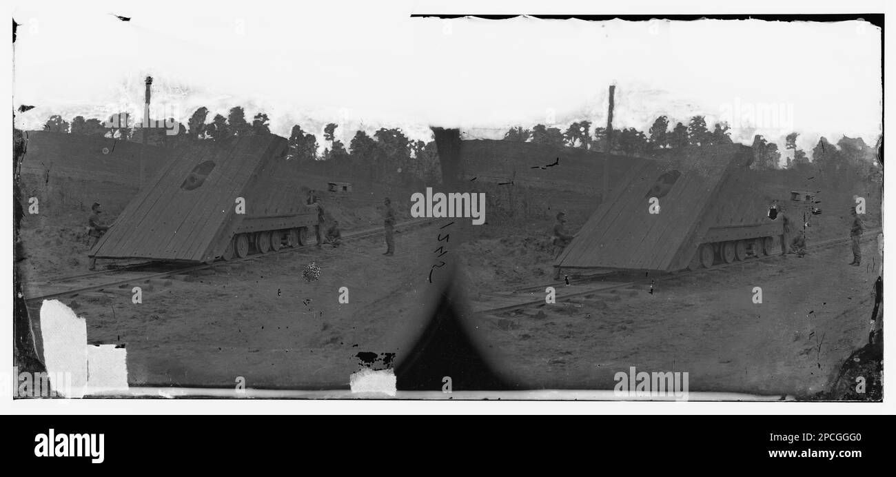 Petersburg, Virginia. Railroad battery.. Civil war photographs, 1861