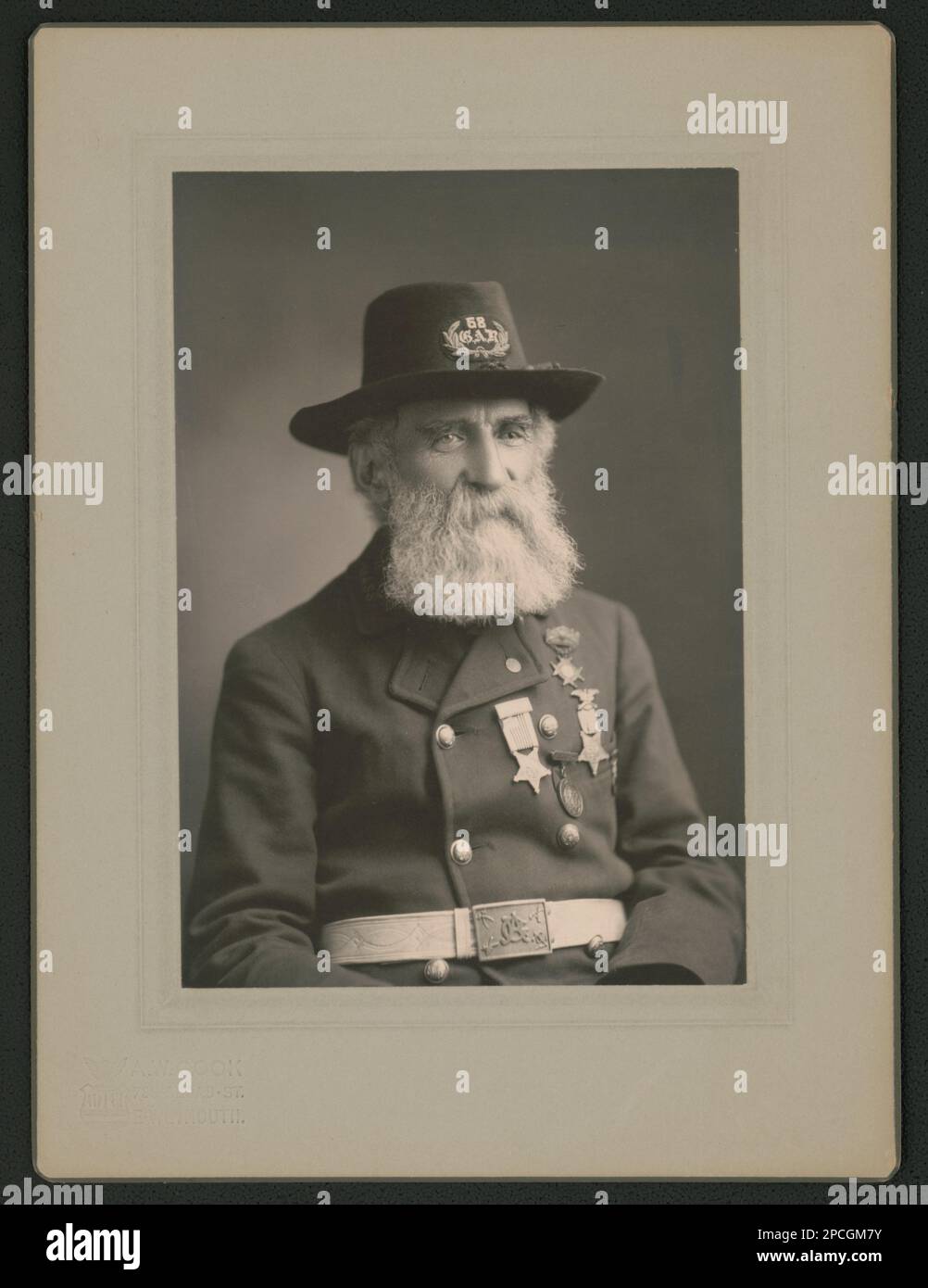 Unidentified Civil War veteran in Grand Army of the Republic uniform ...