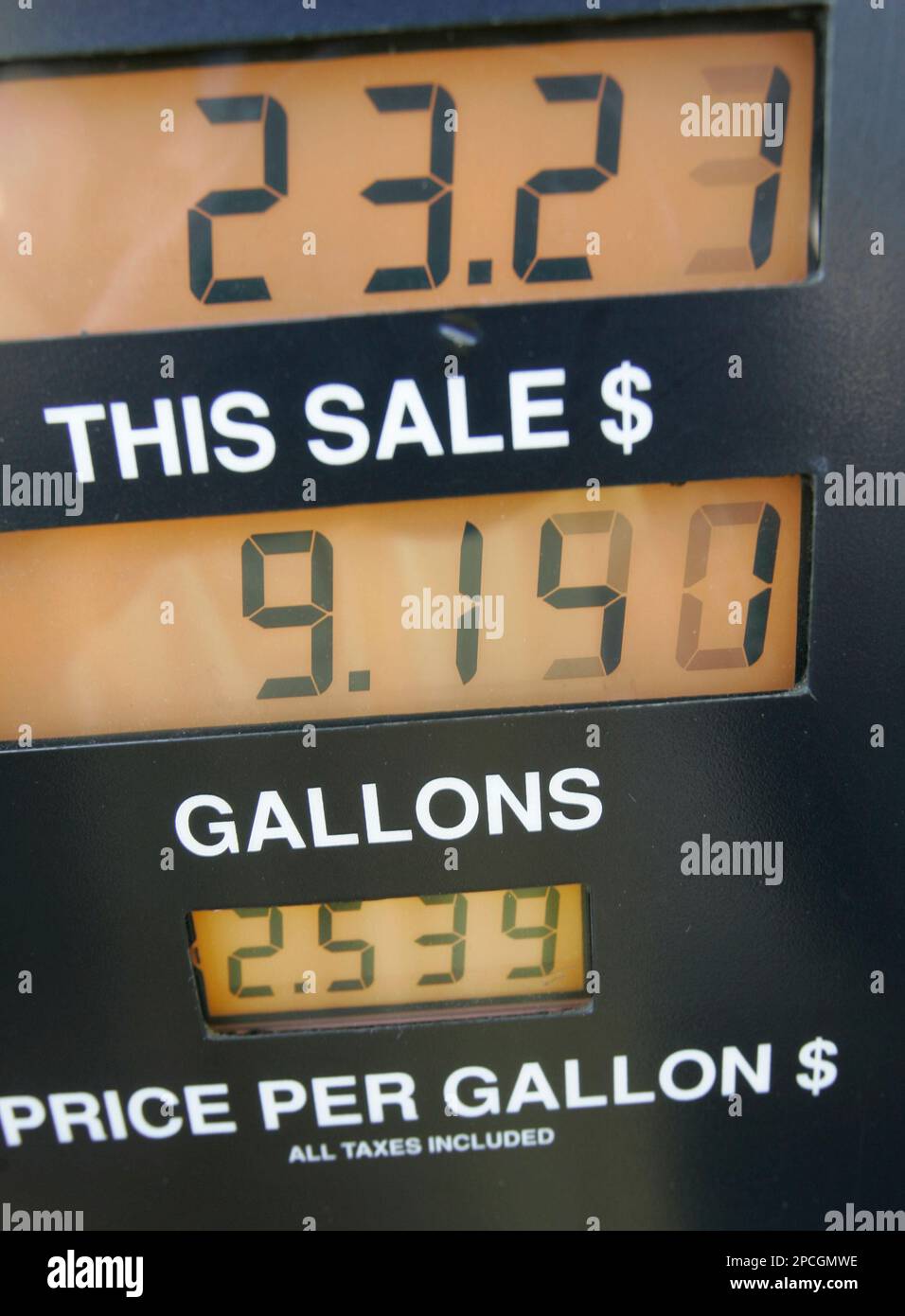 Gas prices are posted at a Costco gas station in Sunnyvale, Calif
