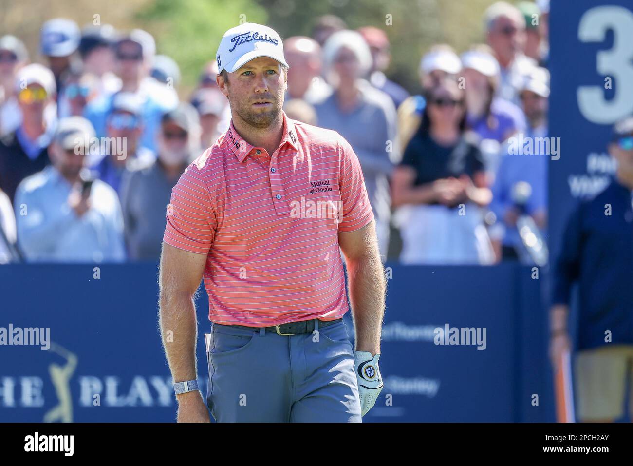 Ponte Vedra, FL, USA. 11th Mar, 2023. Tyler Duncan on the 3rd hole during the third round of THE PLAYERS Championship at TPC Sawgrass in Ponte Vedra, FL. Gray Siegel/CSM/Alamy Live News Stock Photo