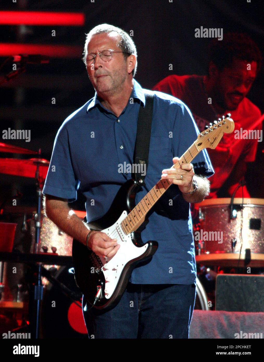 Musician Eric Clapton performs in St. Paul Minn.to kick off the