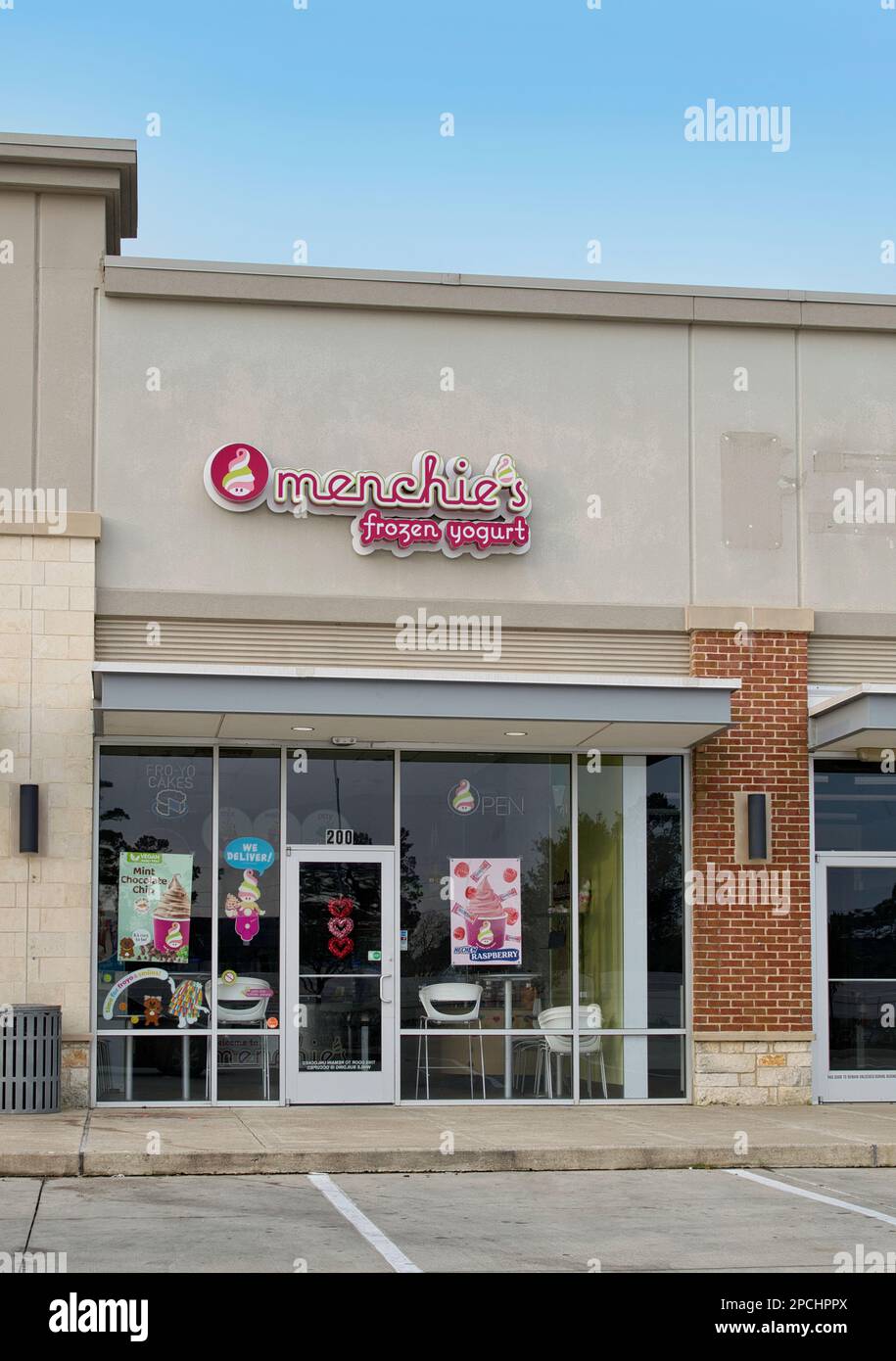 Houston, Texas USA 02262023 Menchie's frozen yogurt business