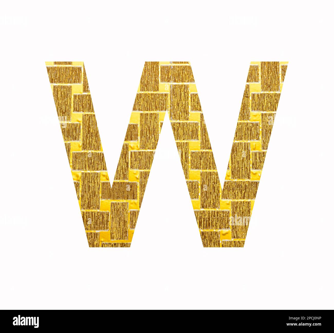 Alphabet letter W uppercase - Gold glitter foil textured Stock Photo ...