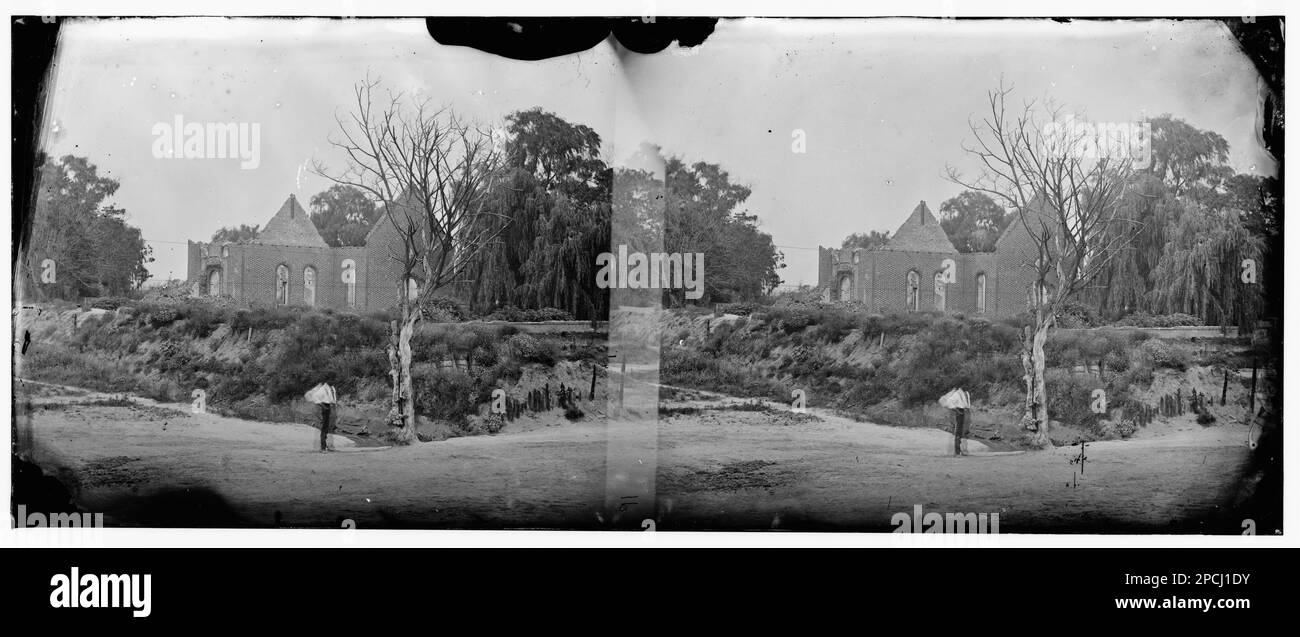 Hampton Virginia Ruins of old - Hampton Virginia Ruins Of Old Church Civil War Photographs 1861 1865 United States History Civil War 1861 1865 2PCJ1DY 