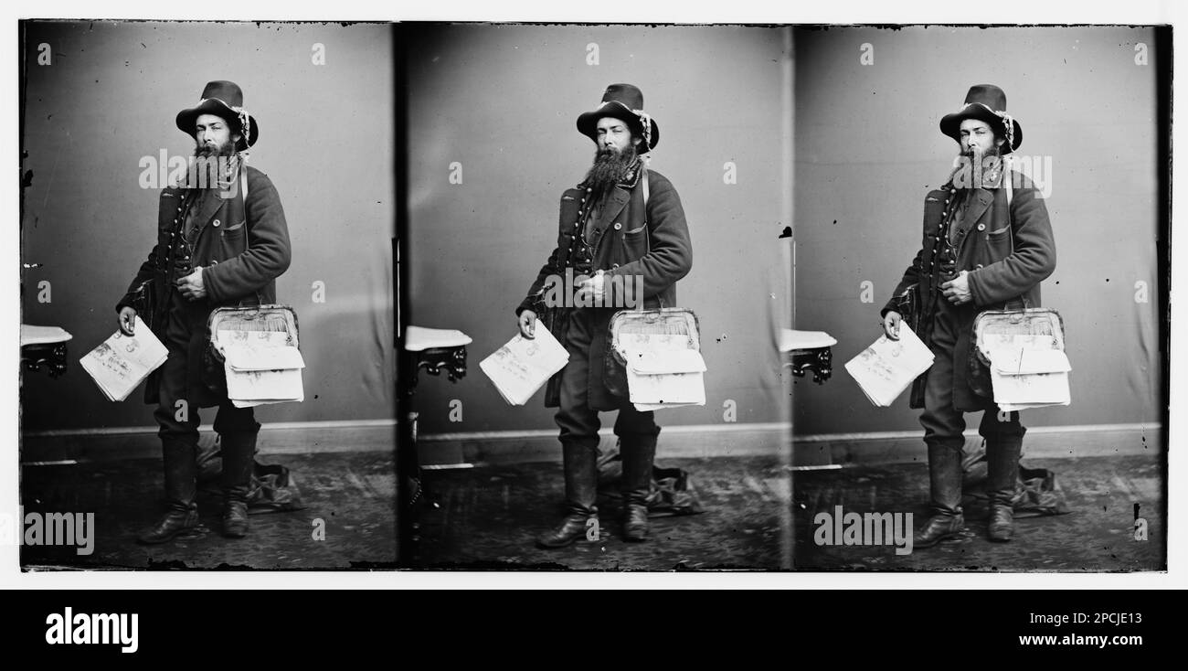 Newspaperman. Civil war photographs, 1861-1865 . United States, History, Civil War, 1861-1865. Stock Photo
