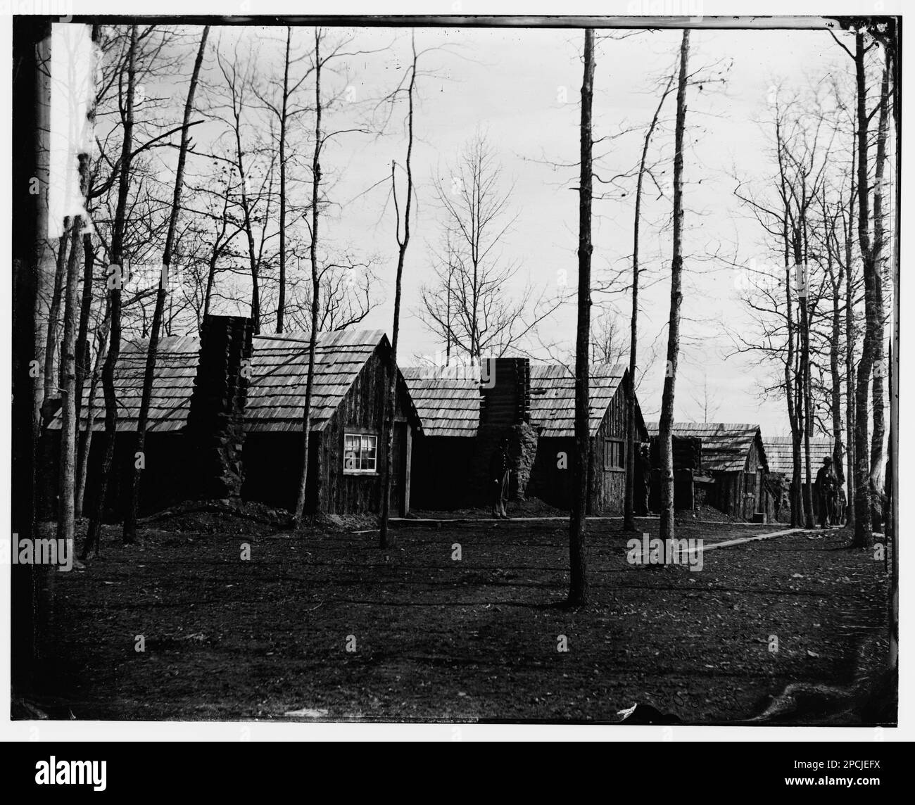 Rappahannock Station, Virginia. Quarters of field and staff of 50th New