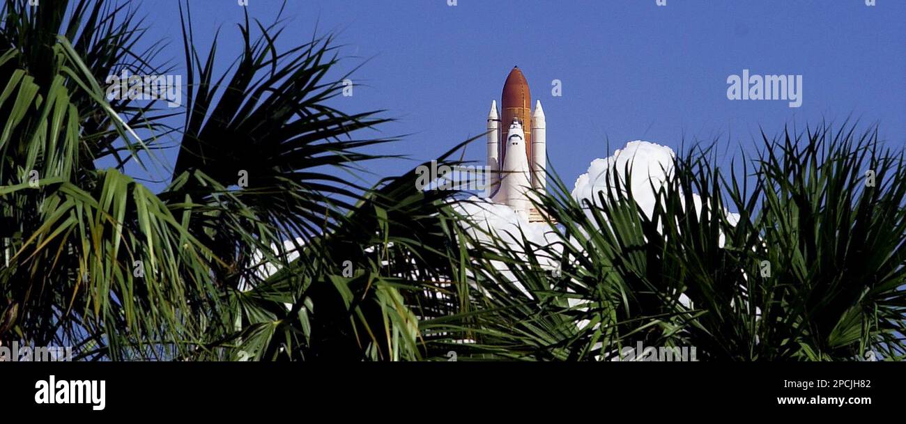 The Space Shuttle Atlantis lifts off from Launch Pad 39B at the Kennedy ...
