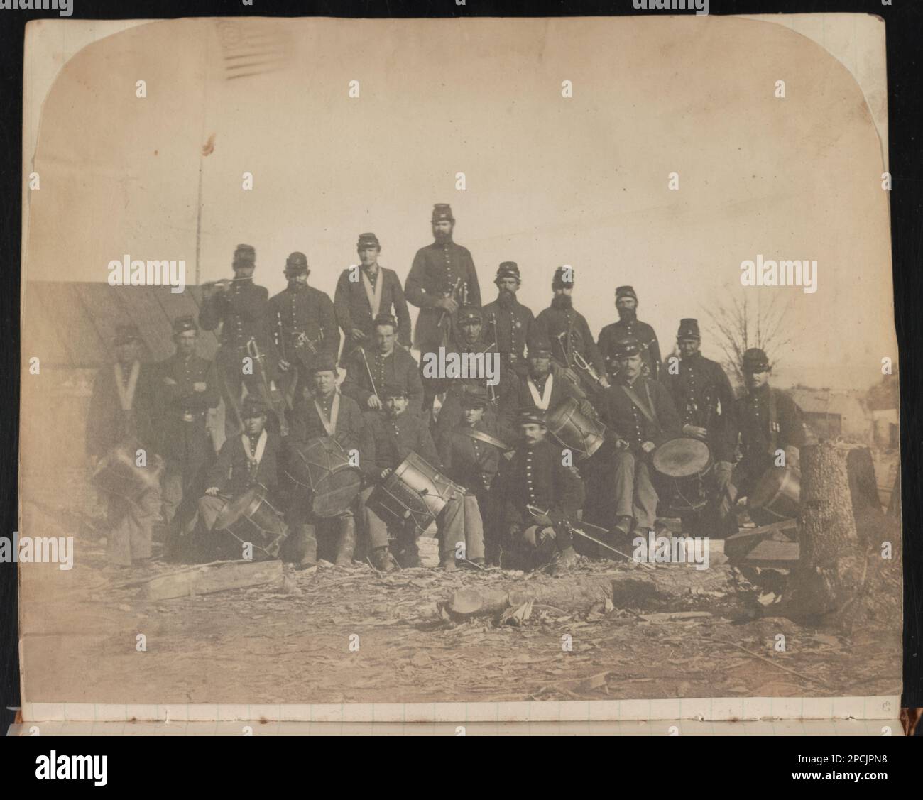Union fife and drum musicians probably at Camp Griffin, Langley