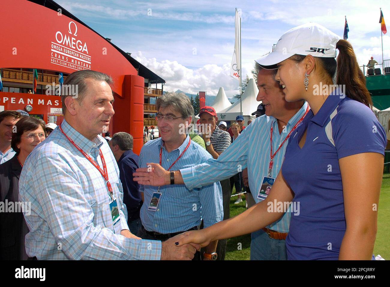 Stephen Urquhart President of Omega second from right introduces