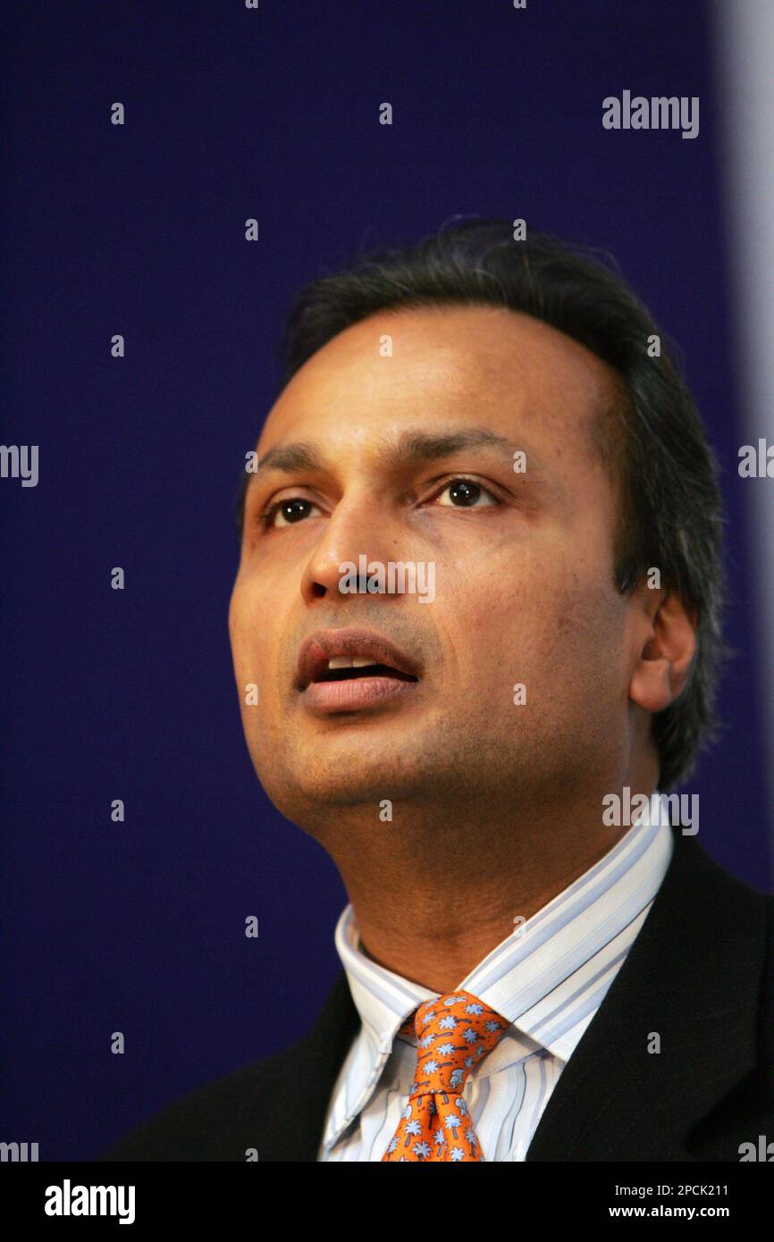 Reliance Communications Ltd. Chairman Anil Ambani looks on at the launch of  FALCON Submarine Cable System in New Delhi, India, Tuesday, Sept. 5, 2006.  FALCON is a part of Flag Telecom, a