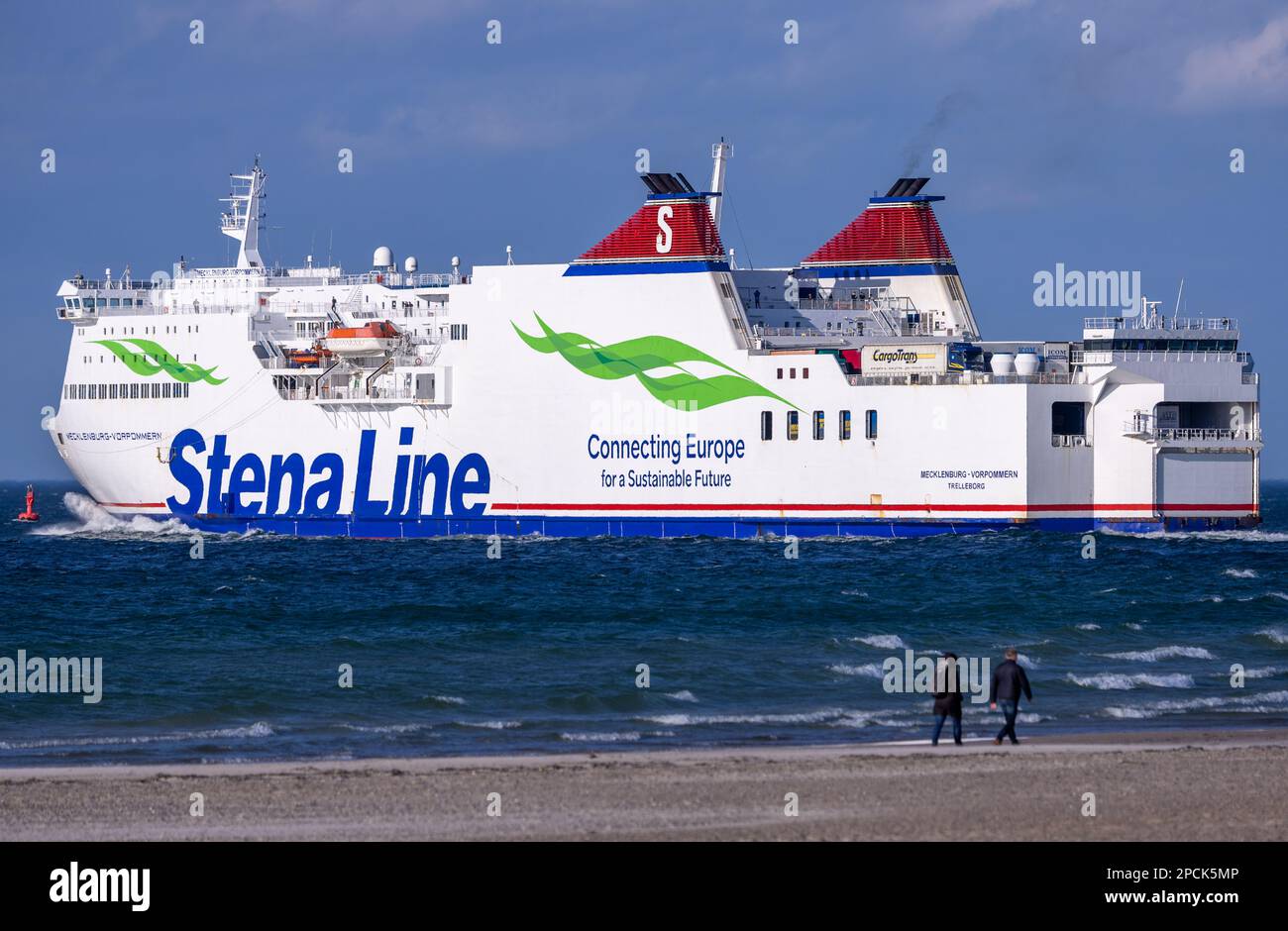 Rostock, Germany. 13th Mar, 2023. The ferry "MecklenburgVorpommern" of the shipping company