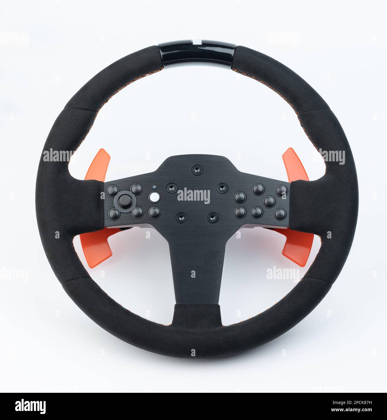 Shift paddles. Steering wheel with shift paddles. Manual gear changing stick  on a car's steering wheel Stock Photo - Alamy