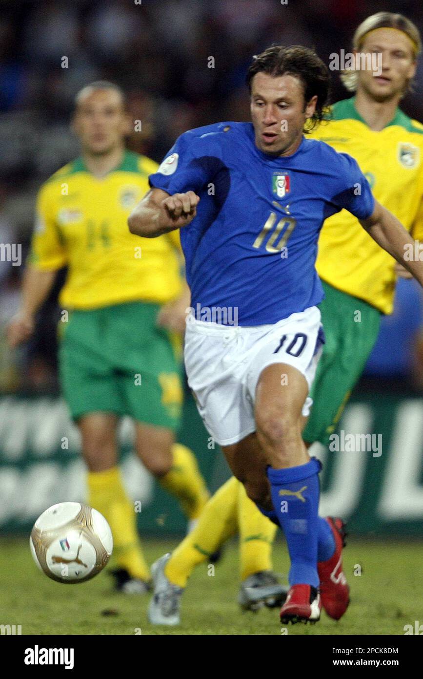 Italy's national football team forward Antonio Cassano poses for a... News Photo