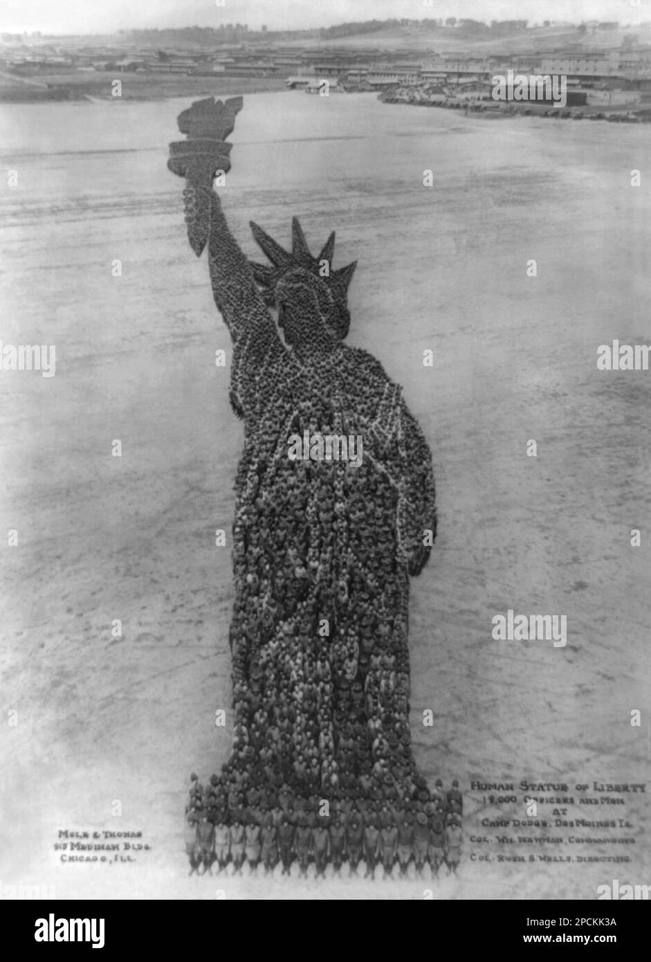 1917 ca, USA Advertisement for WWI " Human Statue of Liberty