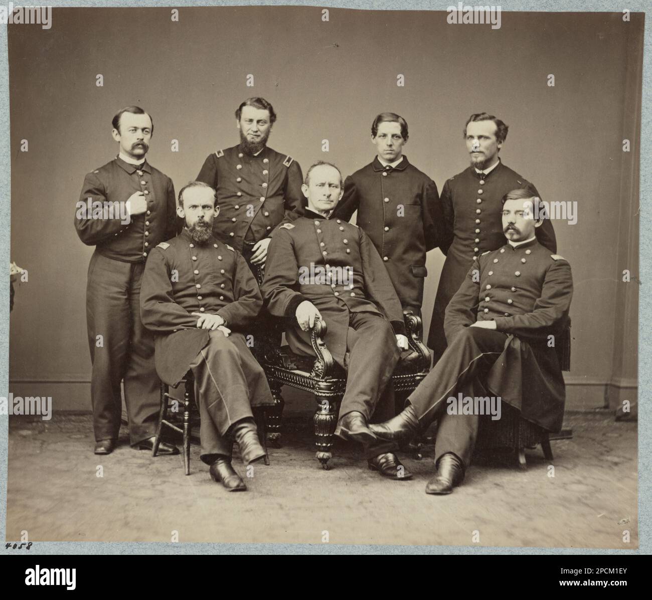 Bvt. Brigadier General J. W. Fisher and staff. No. 4058, Title from ...