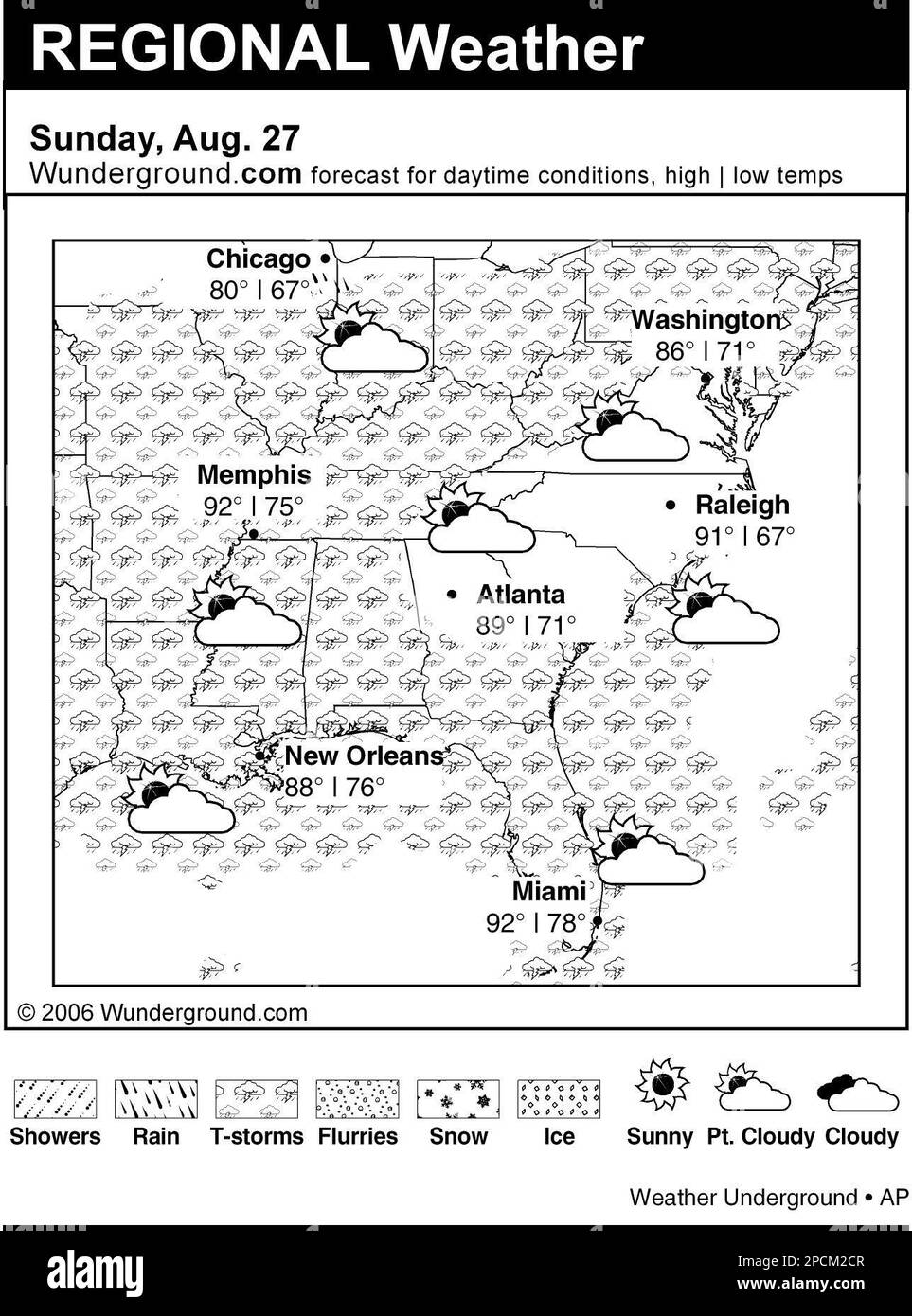 This is the Weather Underground forecast for Sunday, August 27, 2006
