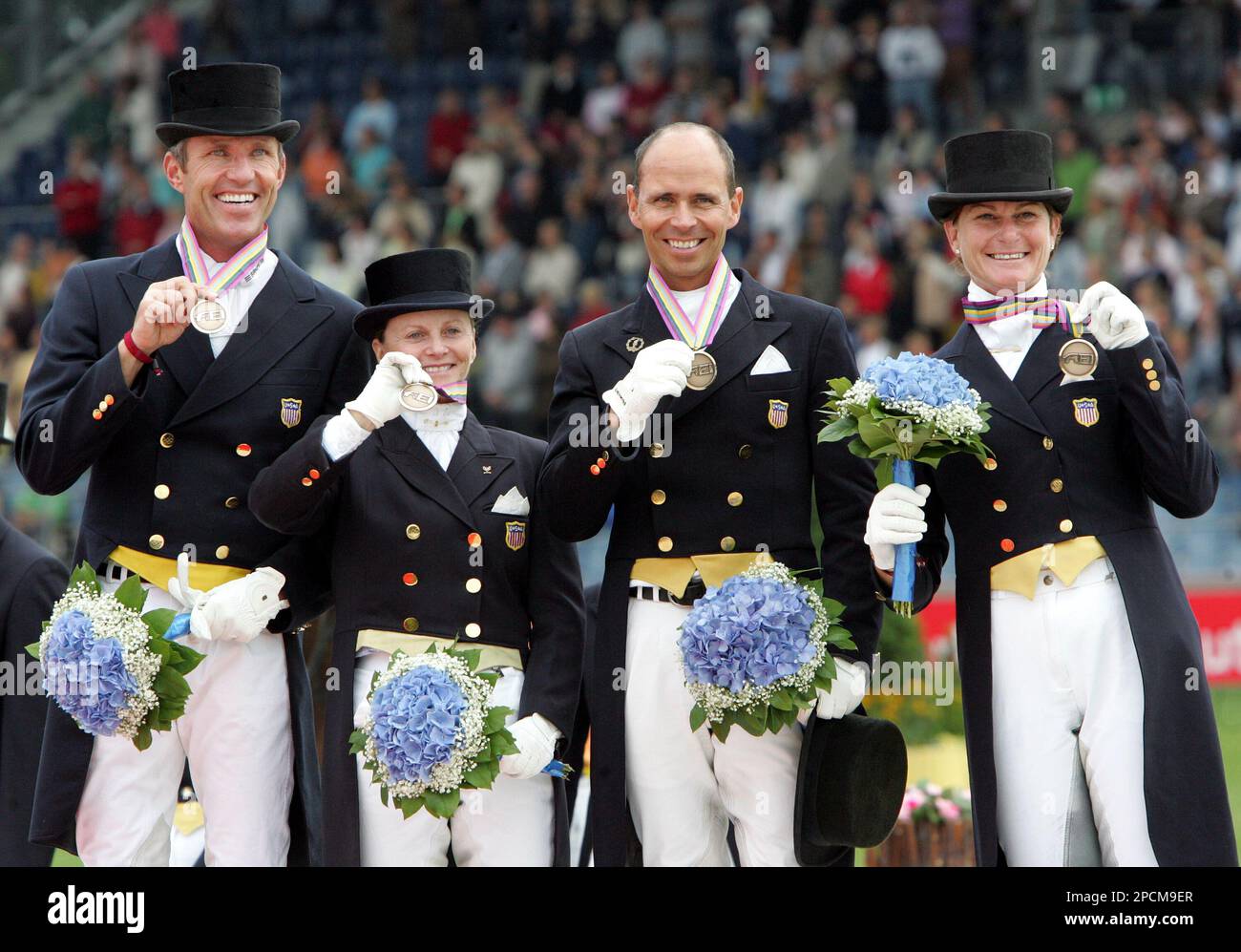 The bronze medal winning team from the USA at the World Team Dressage